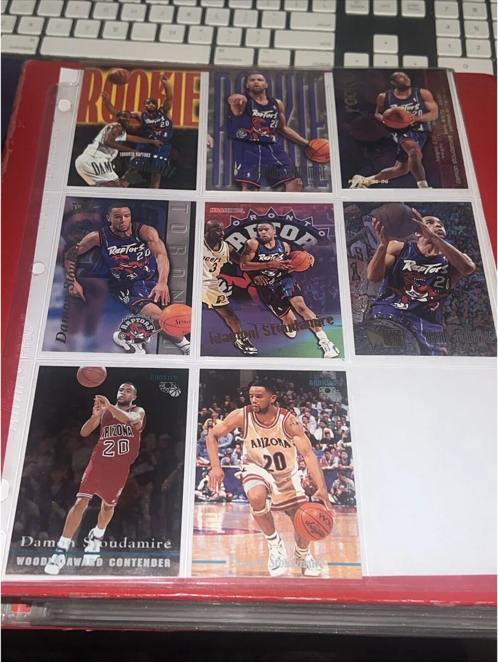 Lot Of 8 1995–96 rookie cards  Toronto Raptors Damon Stoudamire Basketball